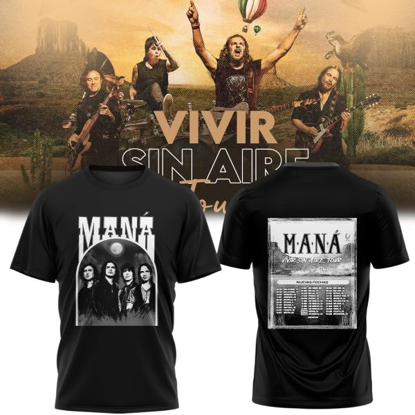 MANÁ Vivir Sin Aire Tour 2025 T-Shirt MANÁ Vivir Sin Aire Tour 2025 T-Shirt