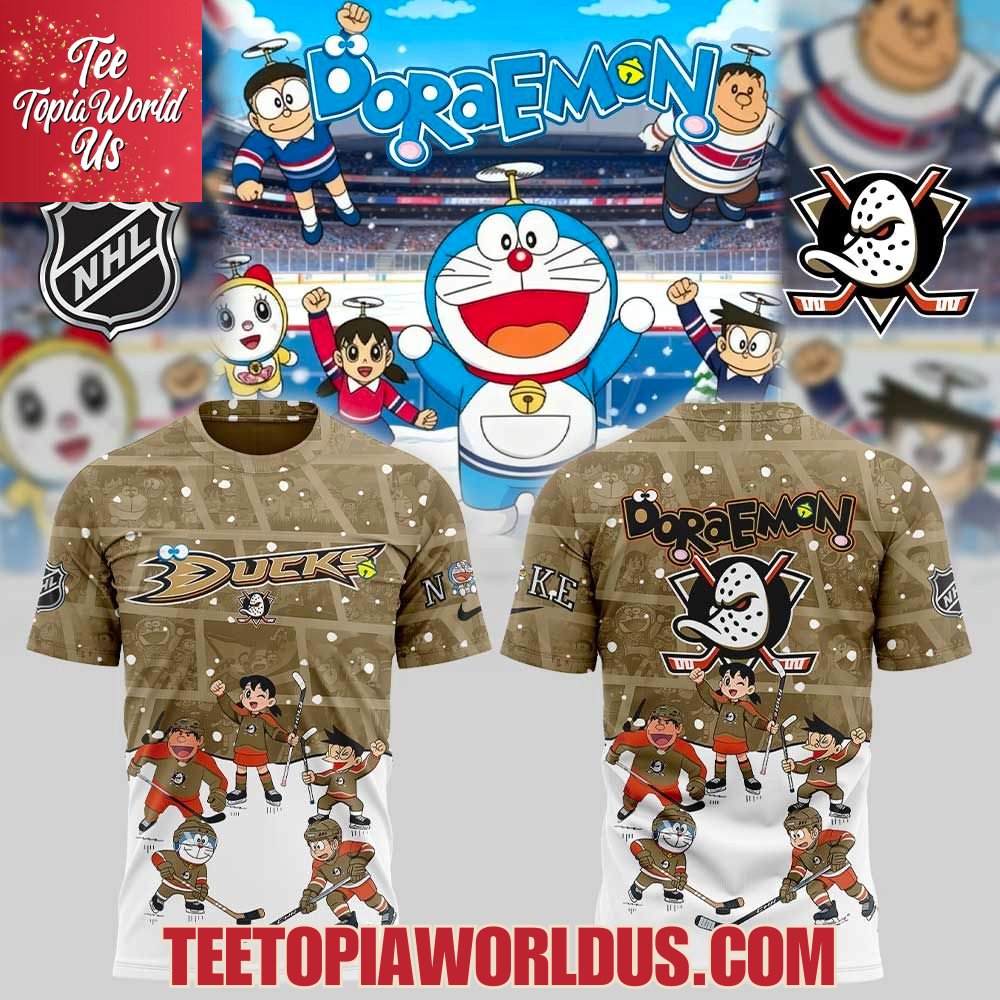 Anaheim Ducks Doraemon and Friends Hoodie Anaheim Ducks Doraemon and Friends Hoodie