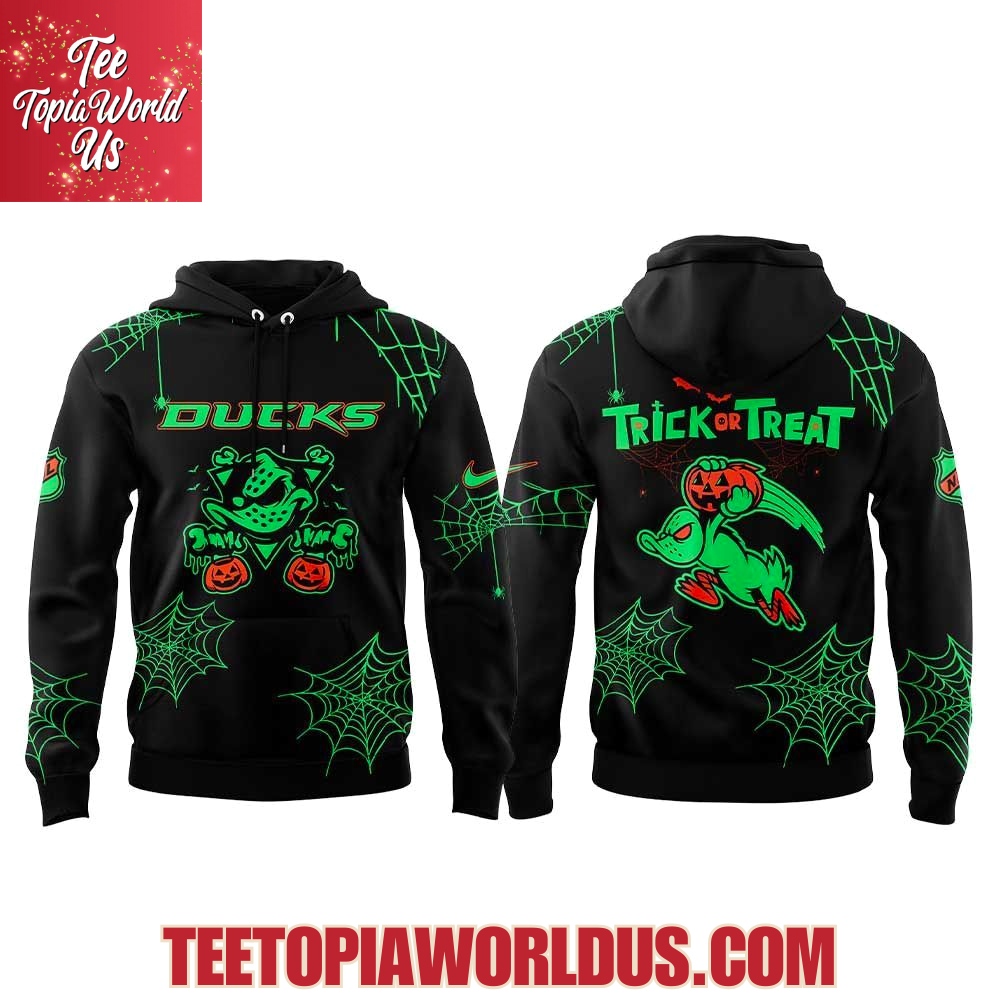 Anaheim Ducks Glow in the Dark Halloween Mode Hoodie Anaheim Ducks Glow in the Dark Halloween Mode Hoodie