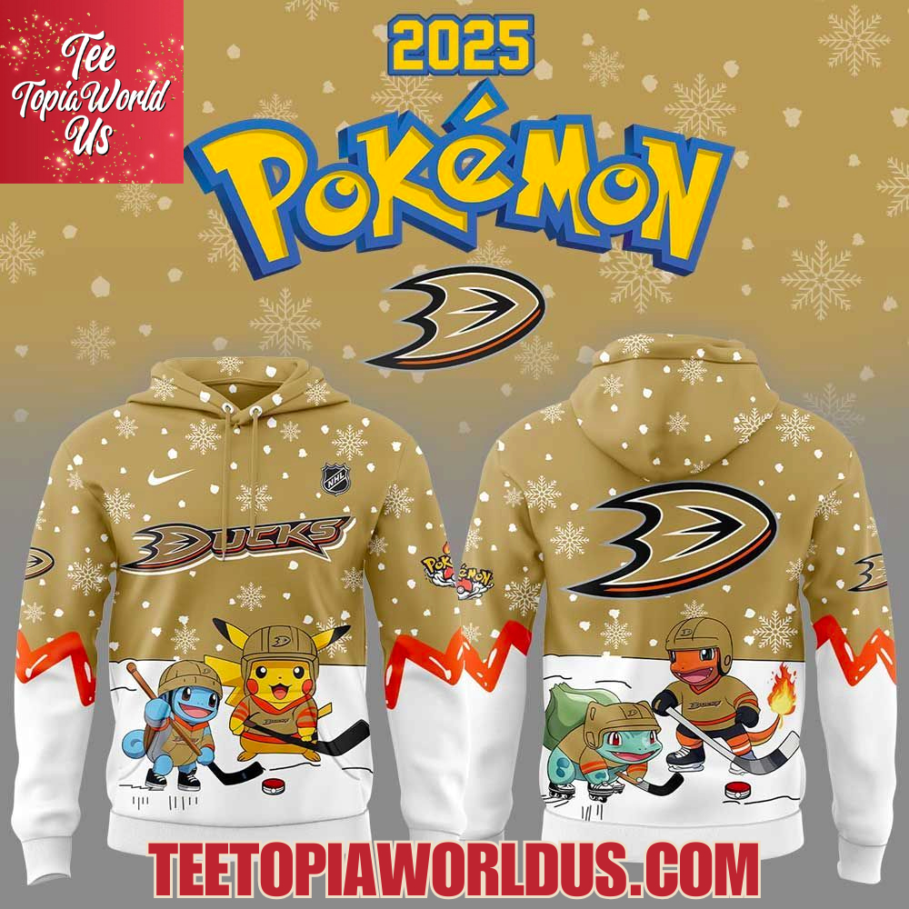 Anaheim Ducks x Pokemon 2025 Hoodie Anaheim Ducks x Pokemon 2025 Hoodie