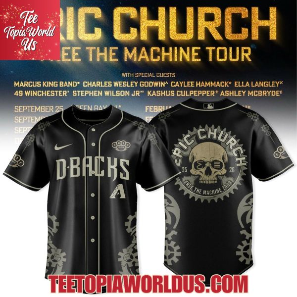 Arizona Diamondbacks x Eric Church – Free the Machine Tour Merch Jersey