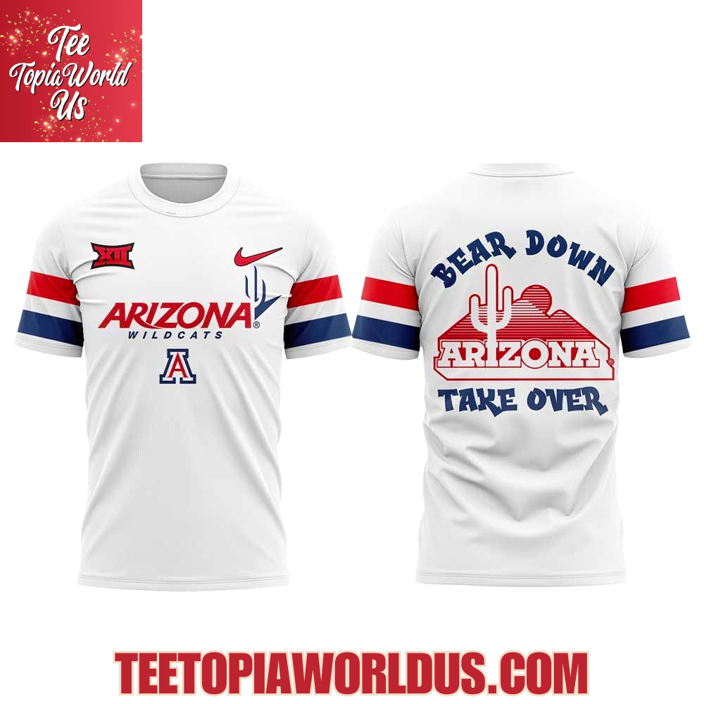 Arizona Wildcats Bear Down White Uniform Hoodie Arizona Wildcats Bear Down White Uniform Hoodie