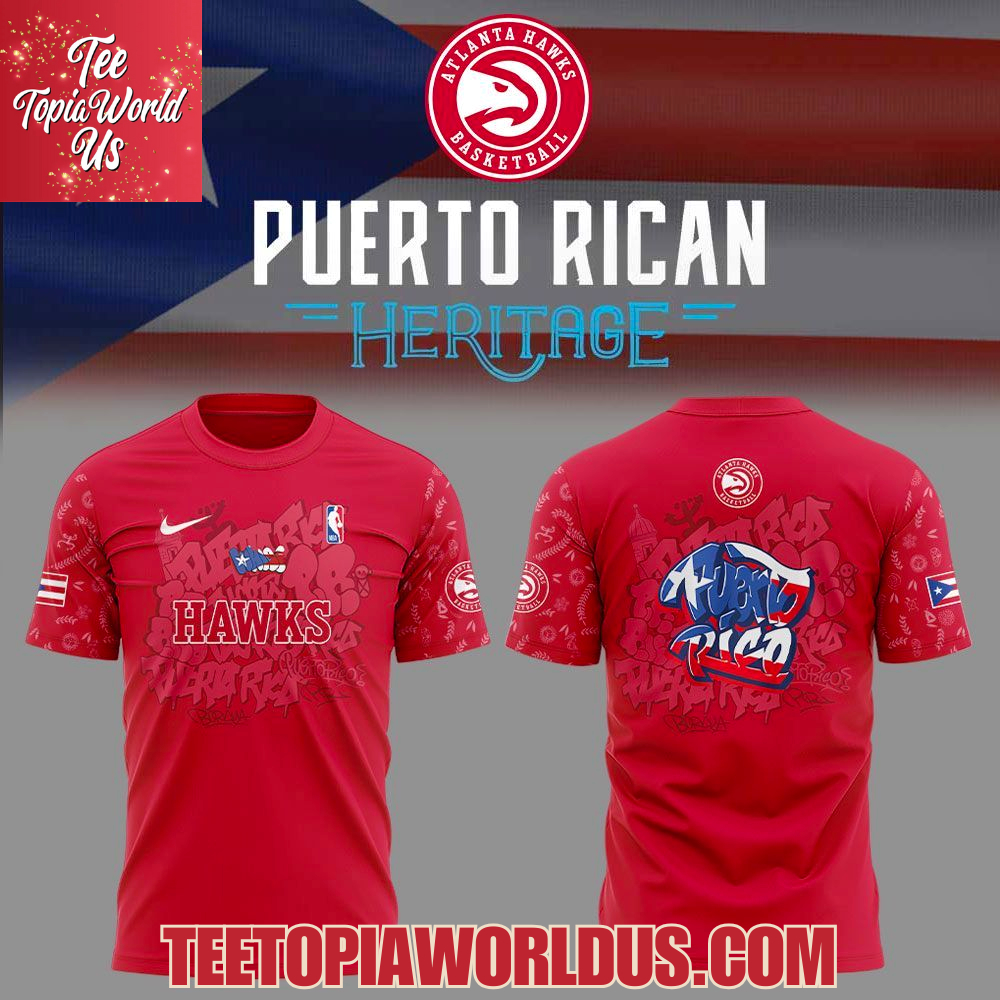 Atlanta Hawks Puerto Rican Heritage 2025 Hoodie Atlanta Hawks Puerto Rican Heritage 2025 Hoodie