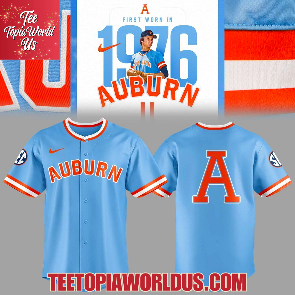 Auburn Tigers Throwback 1976 Blue Jersey Auburn Tigers Throwback 1976 Blue Jersey