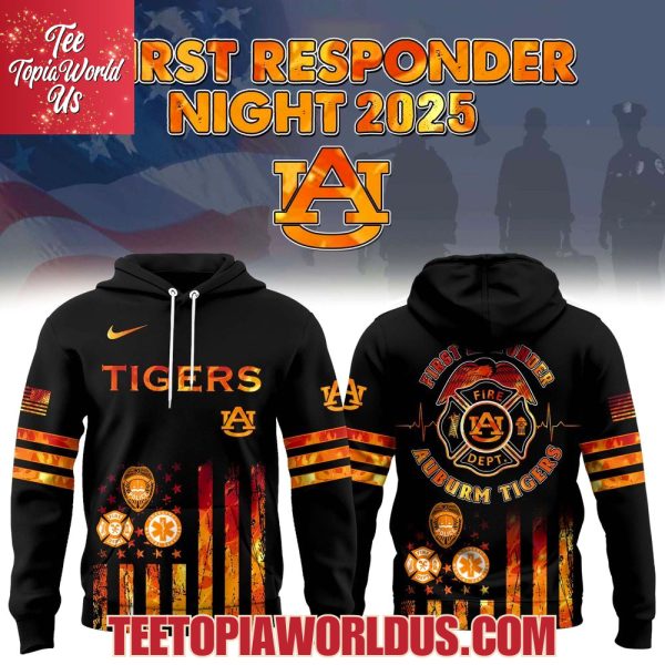 Auburn Tigers x 2025 National First Responders Night Hoodie Auburn Tigers x 2025 National First Responders Night Hoodie