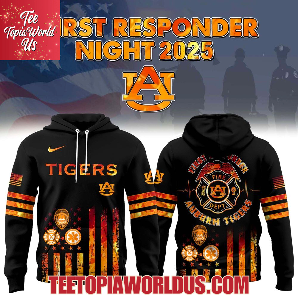 Auburn Tigers x 2025 National First Responders Night Hoodie Auburn Tigers x 2025 National First Responders Night Hoodie