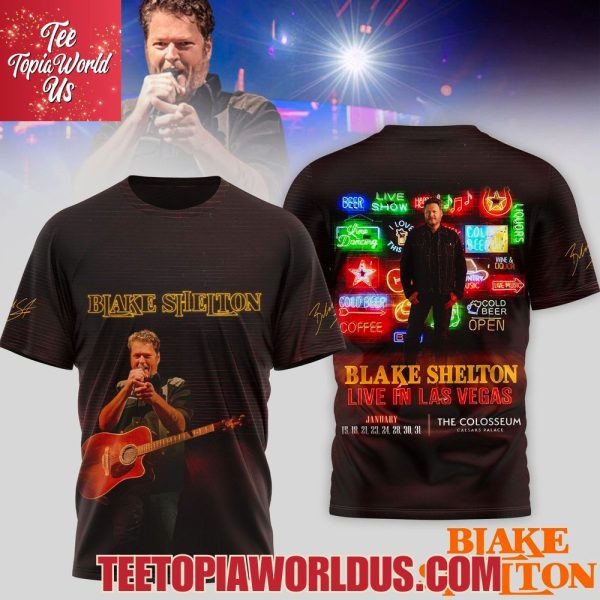 Blake Shelton Live In Las Vegas T-Shirt Blake Shelton Live In Las Vegas T-Shirt