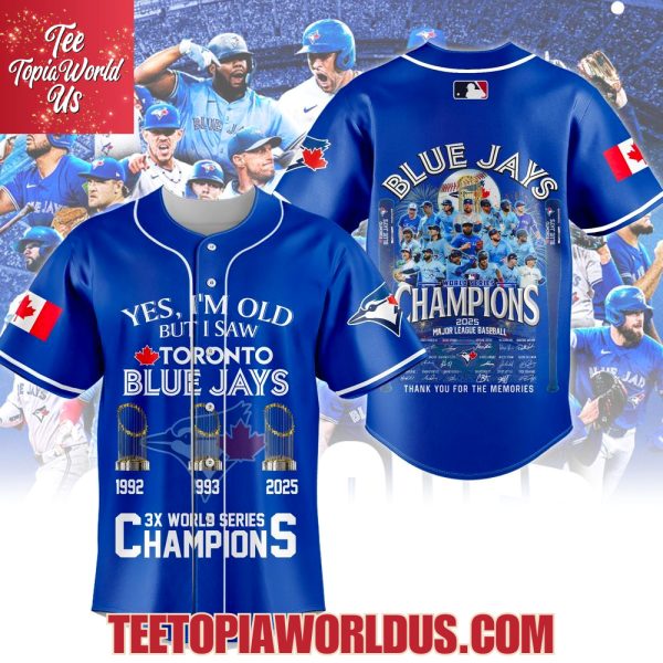 Blue Jays 3x World Series Champions Jersey Blue Jays 3x World Series Champions Jersey
