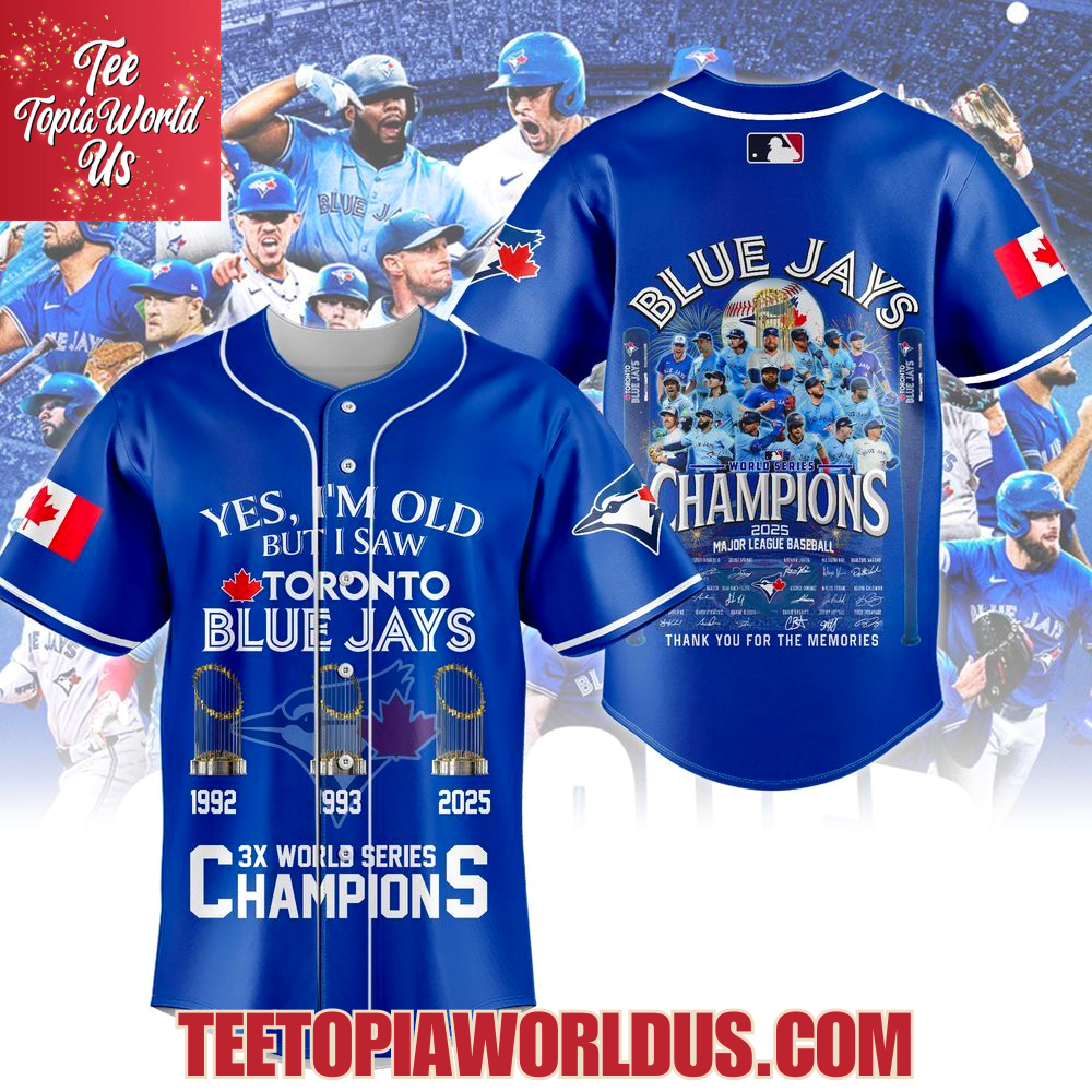 Blue Jays 3x World Series Champions Jersey Blue Jays 3x World Series Champions Jersey