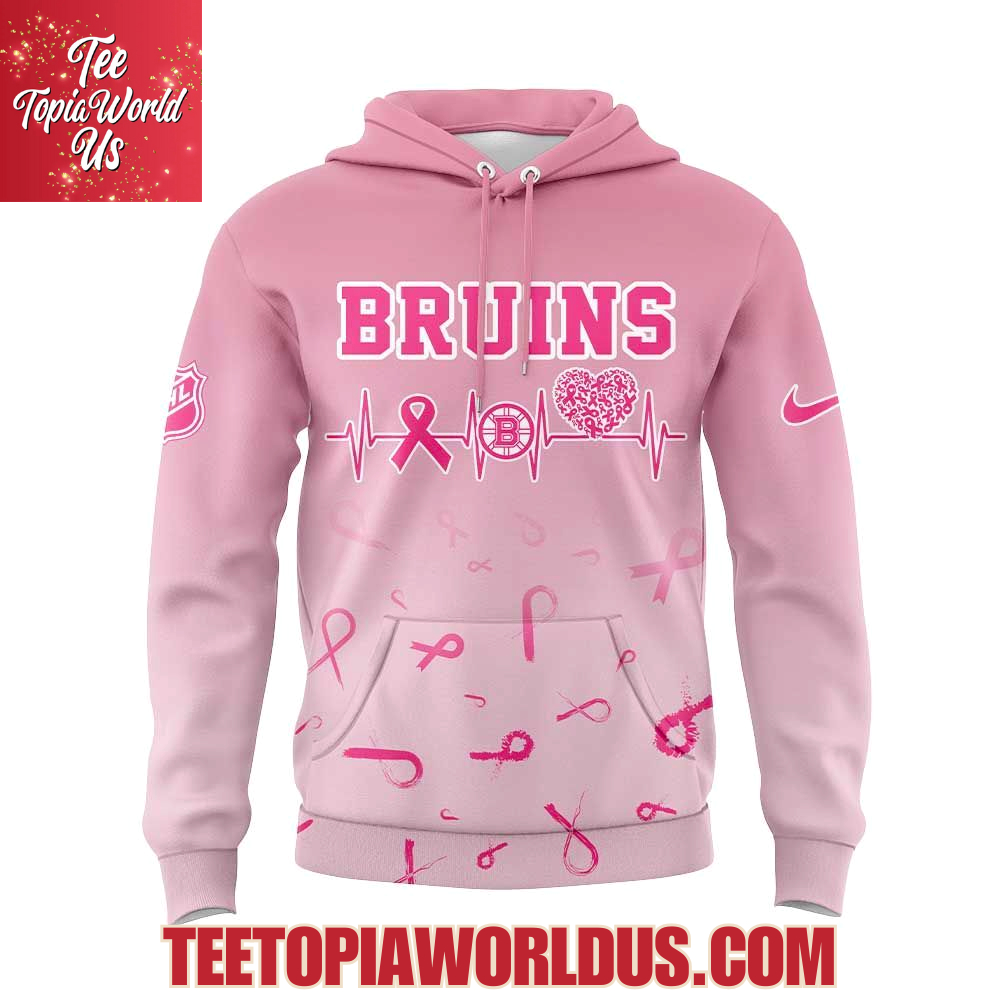 Boston Bruins Hockey Fight Cancer 2025 Hoodie Boston Bruins Hockey Fight Cancer 2025 Hoodie