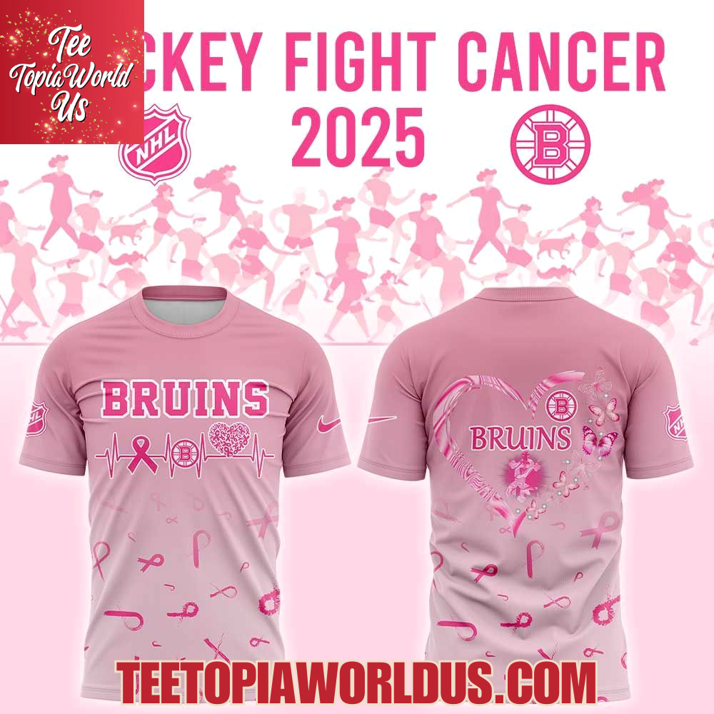 Boston Bruins Hockey Fight Cancer 2025 Hoodie Boston Bruins Hockey Fight Cancer 2025 Hoodie