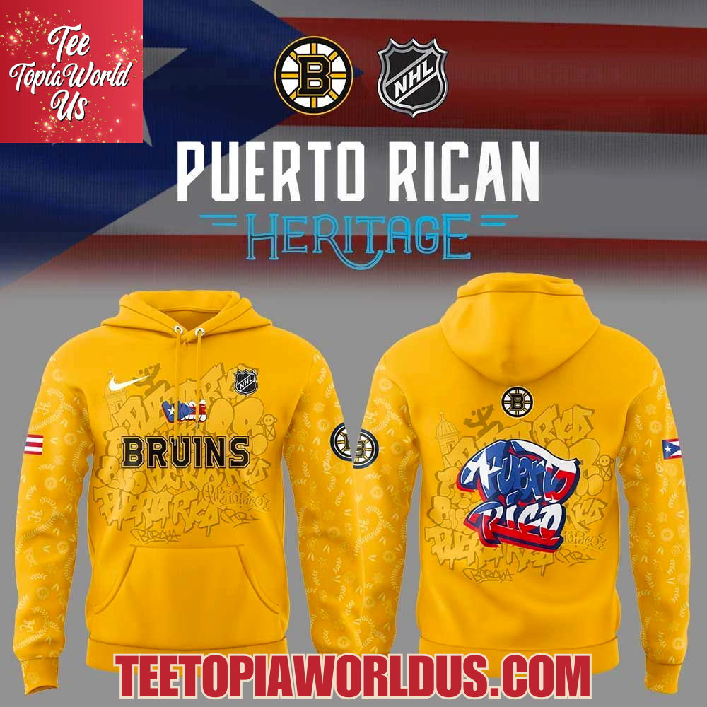 Boston Bruins Puerto Rican Heritage Hoodie Boston Bruins Puerto Rican Heritage Hoodie