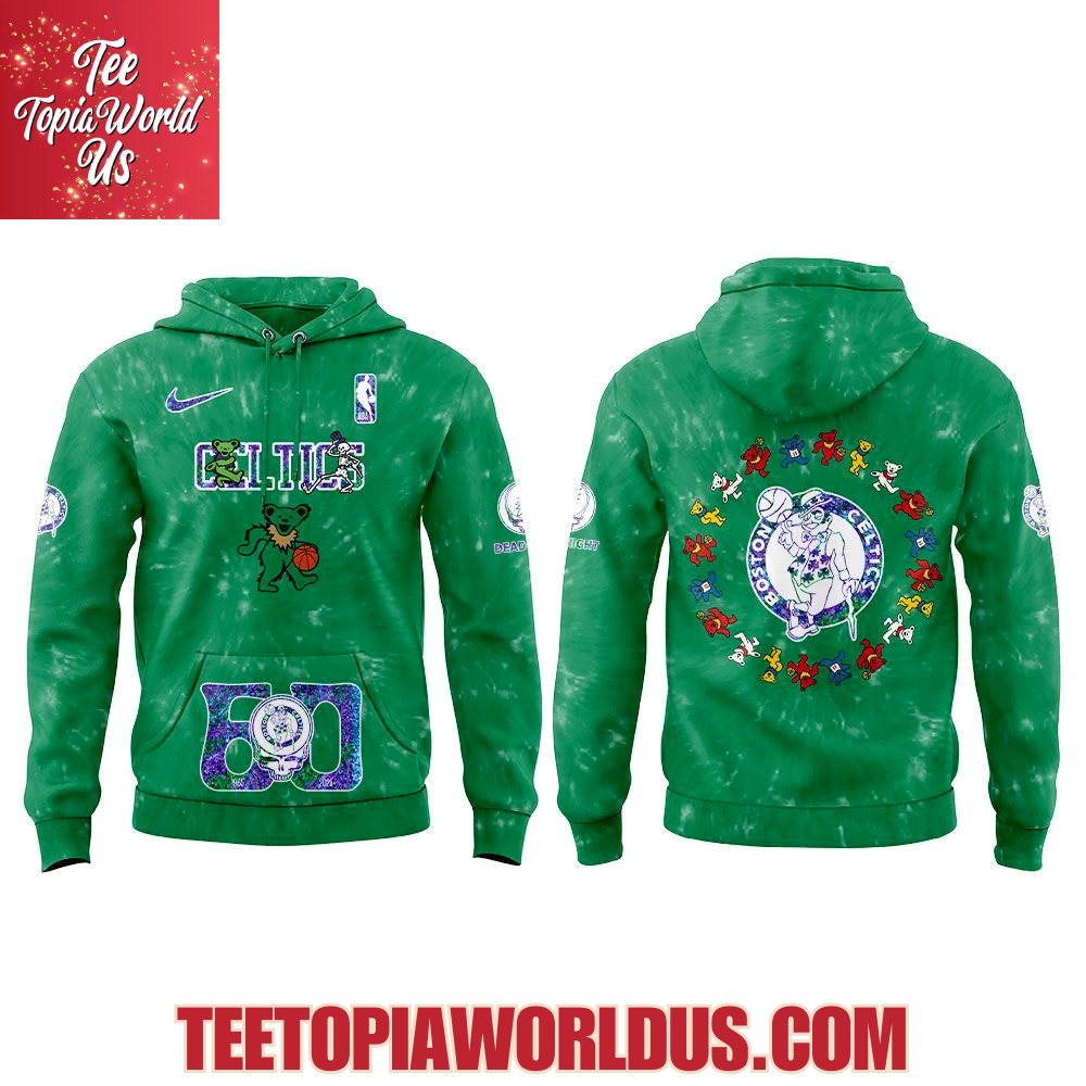 Boston Celtics Grateful Dead 60th Anniversary Hoodie Boston Celtics Grateful Dead 60th Anniversary Hoodie