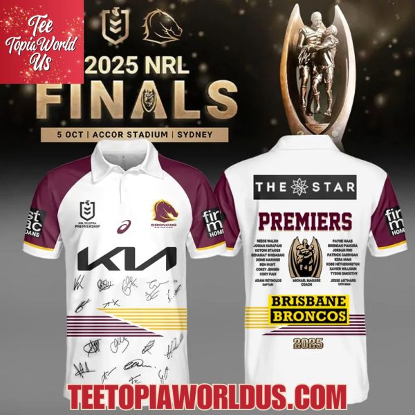 Brisbane Broncos 2025 NRL Finals Premiers Polo Shirt