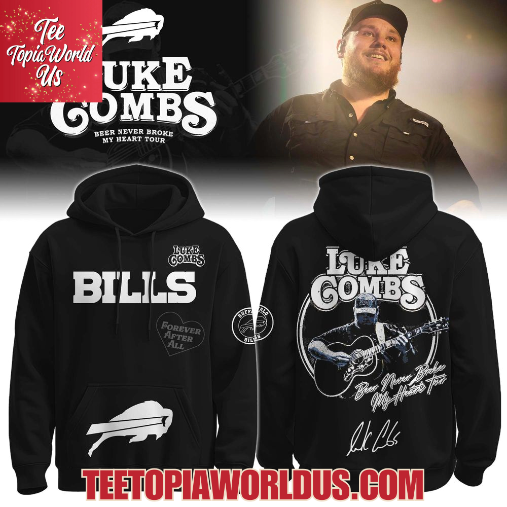 Buffalo Bills x Luke Combs Beer Never Broke My Heart Tour 2025 Hoodie Buffalo Bills x Luke Combs Beer Never Broke My Heart Tour 2025 Hoodie