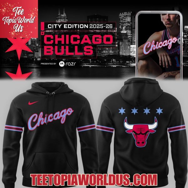 Chicago Bulls City Edition 2025-26 Black Hoodie