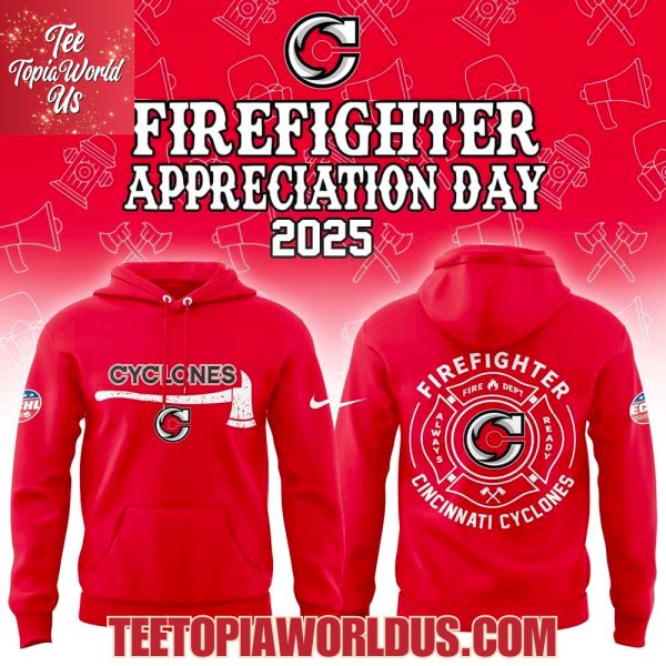 Cincinnati Cyclones Firefighter Application Day Hoodie