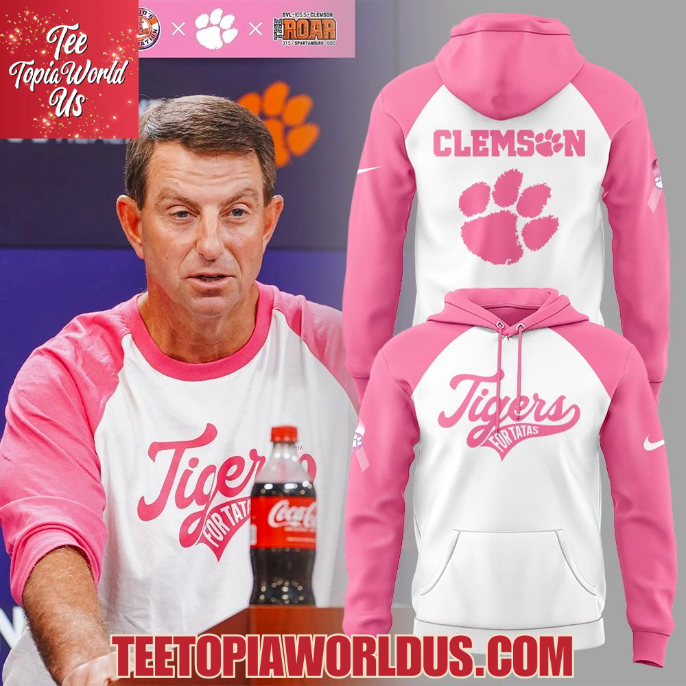 Clemson Tigers revents breast cancer 2025 Hoodie Clemson Tigers revents breast cancer 2025 Hoodie