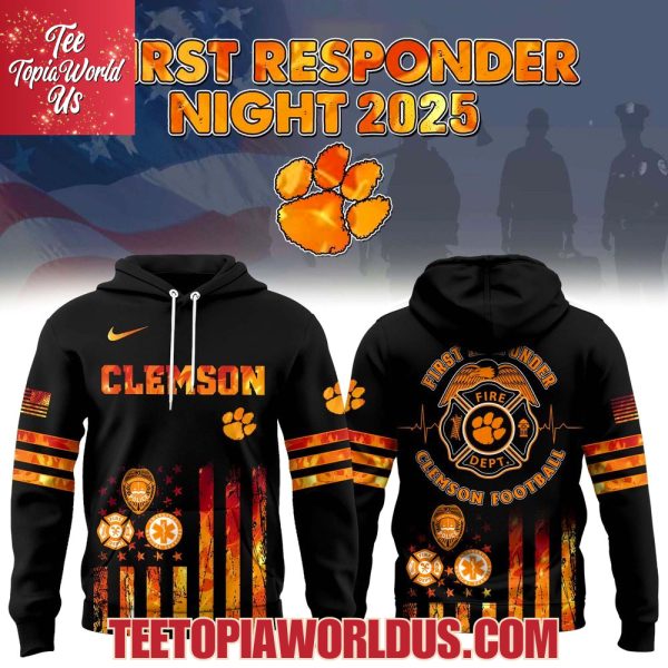 Clemson Tigers x 2025 National First Responders Night Hoodie Clemson Tigers x 2025 National First Responders Night Hoodie