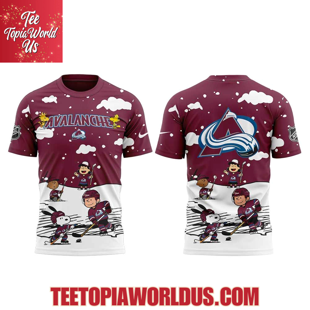 Colorado Avalanche Snoopy and Peanuts 2025 Hoodie Colorado Avalanche Snoopy and Peanuts 2025 Hoodie