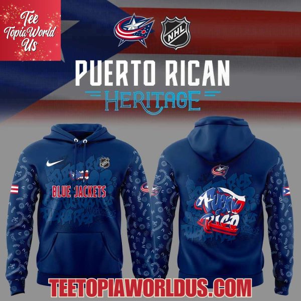 Columbus Blue Jackets Puerto Rican Heritage Hoodie Columbus Blue Jackets Puerto Rican Heritage Hoodie