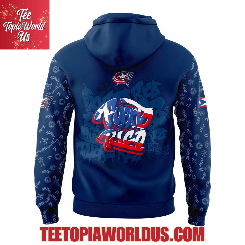 Columbus Blue Jackets Puerto Rican Heritage Hoodie Columbus Blue Jackets Puerto Rican Heritage Hoodie
