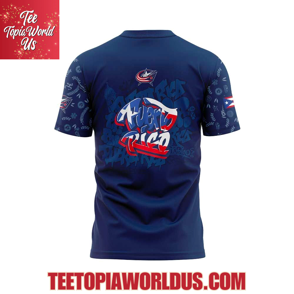 Columbus Blue Jackets Puerto Rican Heritage Hoodie Columbus Blue Jackets Puerto Rican Heritage Hoodie
