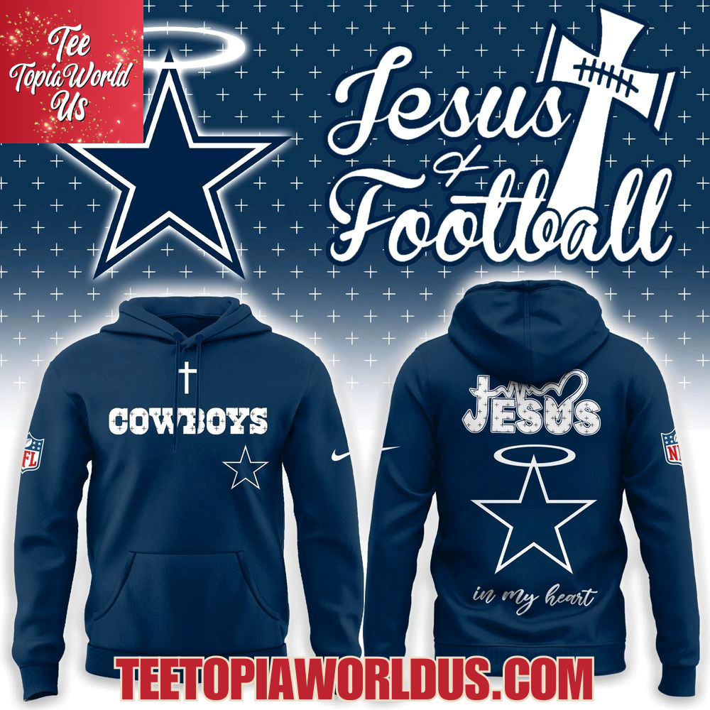 Dallas Cowboys Jesus and Football Hoodie Dallas Cowboys Jesus and Football Hoodie