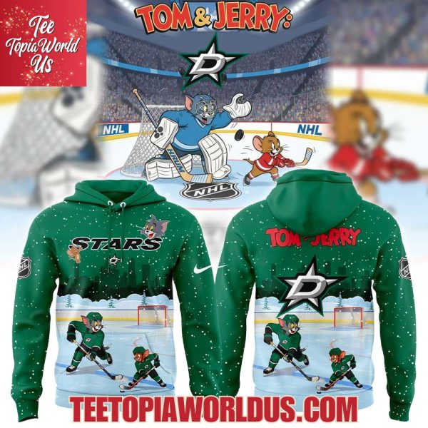 Dallas Stars Tom Cat and Jerry Mouse Hoodie Dallas Stars Tom Cat and Jerry Mouse Hoodie
