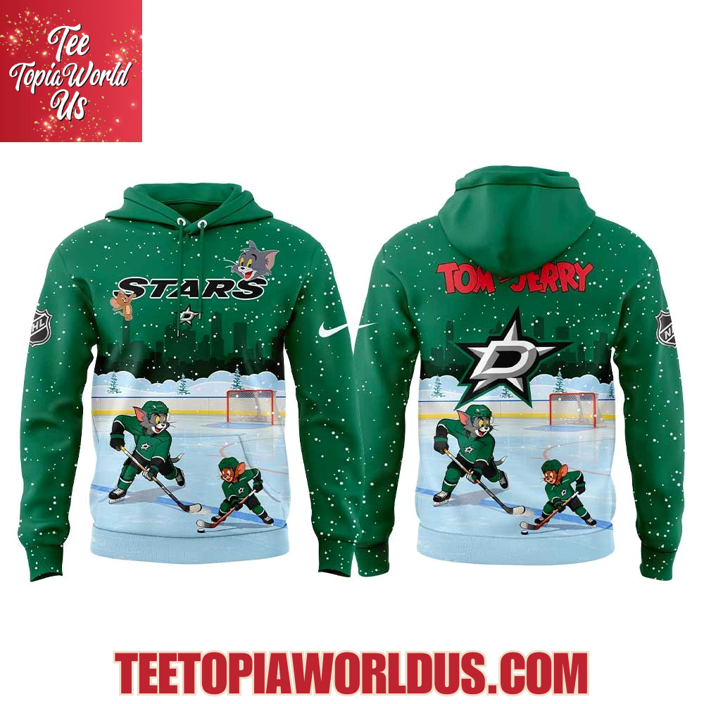 Dallas Stars Tom Cat and Jerry Mouse Hoodie Dallas Stars Tom Cat and Jerry Mouse Hoodie