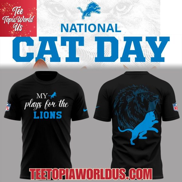 Detroit Lions National Cat Day T-Shirt, Hoodie
