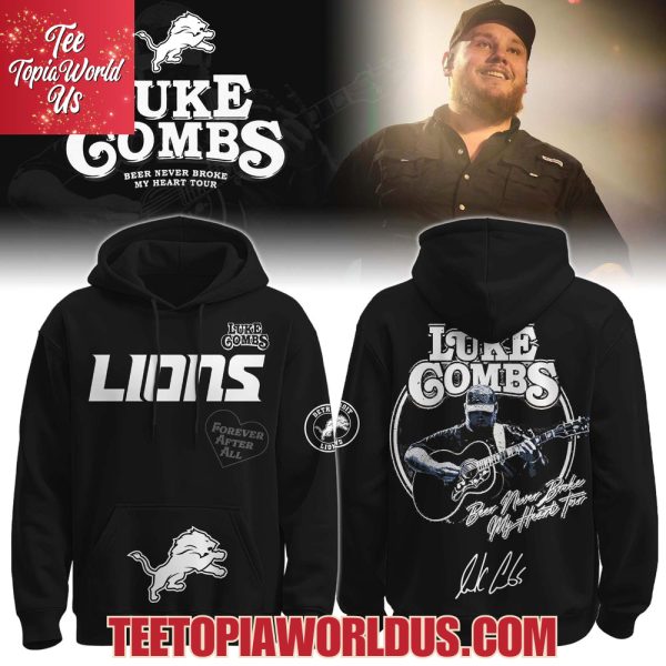 Detroit Lions x Luke Combs Beer Never Broke My Heart Tour 2025 Hoodie