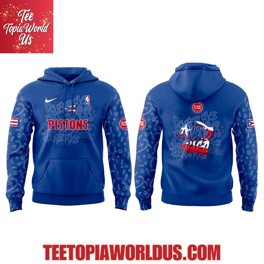 Detroit Pistons Puerto Rican Heritage 2025 Hoodie Detroit Pistons Puerto Rican Heritage 2025 Hoodie