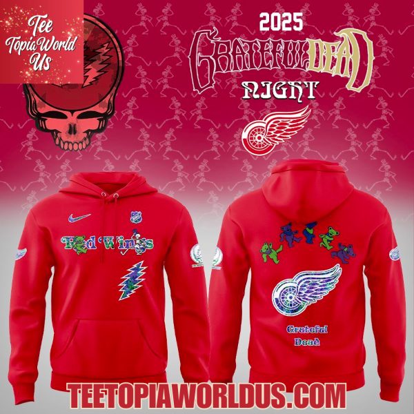 Detroit Red Wings Grateful Dead Night 2025 Hoodie Detroit Red Wings Grateful Dead Night 2025 Hoodie