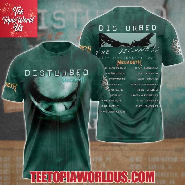 Disturbed x MEGADETH Tour 2025 T-Shirt, Hoodie