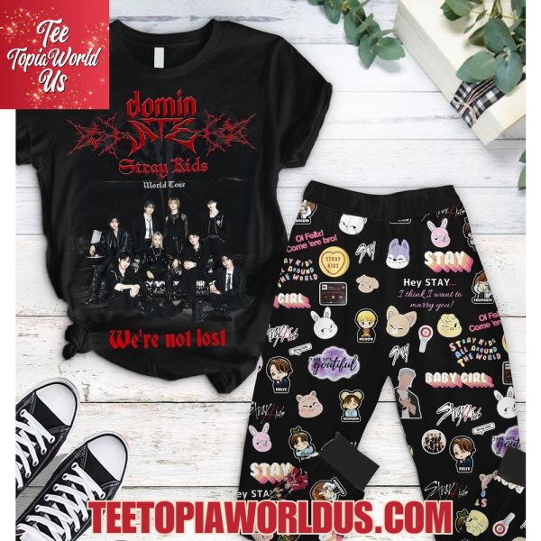 domin ATE Stray Kids World Tourr We’re Not Lost Pajamas Set