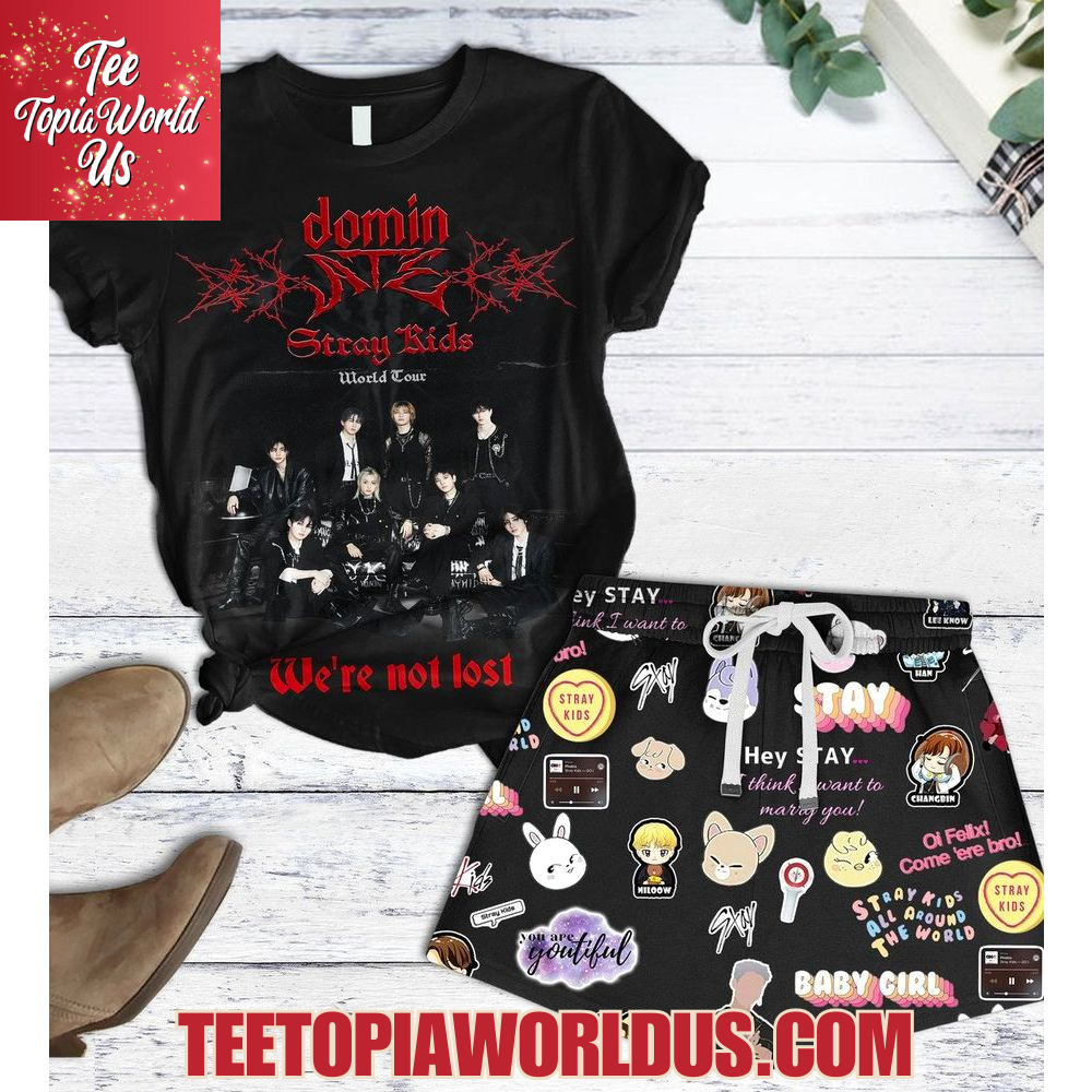 domin ATE Stray Kids World Tourr We're Not Lost Pajamas Set domin ATE Stray Kids World Tourr We're Not Lost Pajamas Set