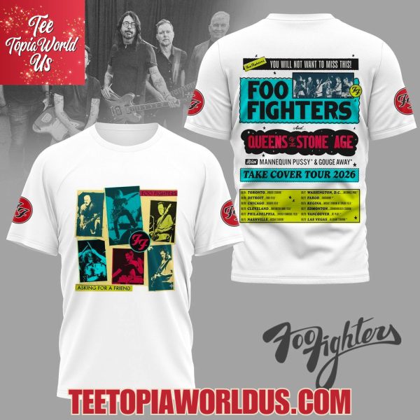 Foo Fighters Take Cover Tour 2026 T-Shirt