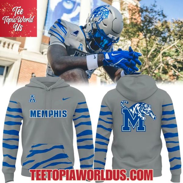 Gray Memphis Tigers Football Classic Gameday Hoodie