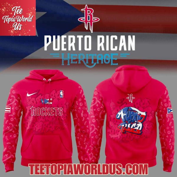 Houston Rockets Puerto Rican Heritage 2025 Hoodie Houston Rockets Puerto Rican Heritage 2025 Hoodie
