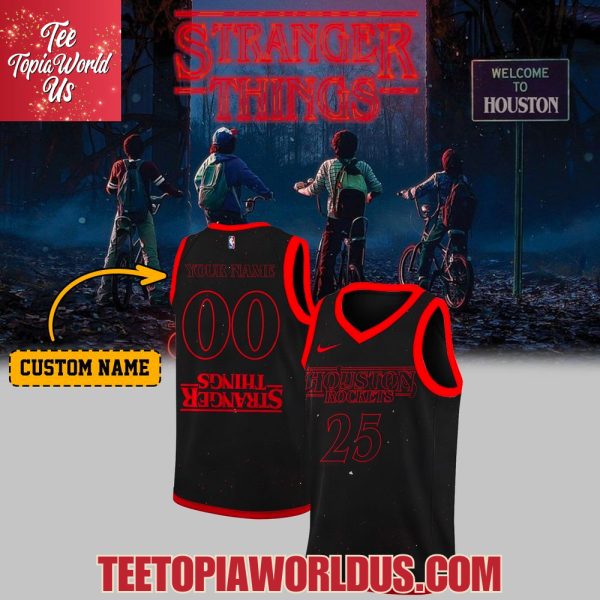 Houston Rockets x Stranger Things Night Jersey Houston Rockets x Stranger Things Night Jersey