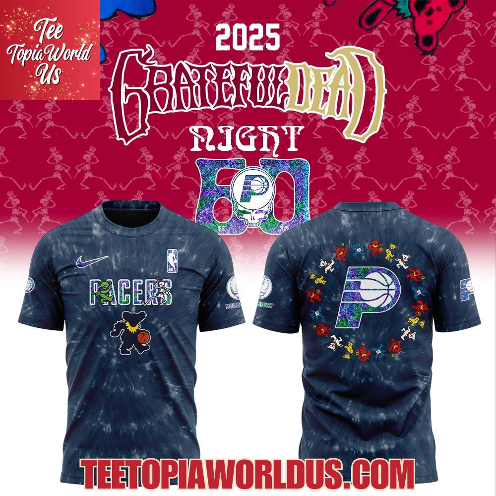 Indiana Pacers Grateful Dead 60th Anniversary Hoodie Indiana Pacers Grateful Dead 60th Anniversary Hoodie