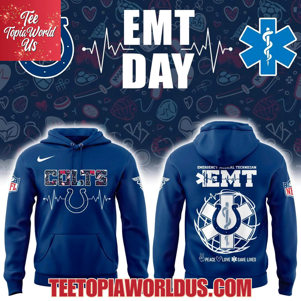 Indianapolis Colts EMT Day Hoodie Indianapolis Colts EMT Day Hoodie