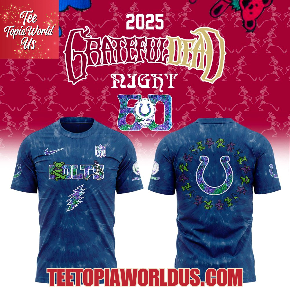 Indianapolis Colts Grateful Dead 60th Anniversary Hoodie Indianapolis Colts Grateful Dead 60th Anniversary Hoodie