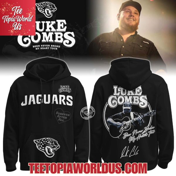 Jacksonville Jaguars x Luke Combs Beer Never Broke My Heart Tour 2025 Hoodie Jacksonville Jaguars x Luke Combs Beer Never Broke My Heart Tour 2025 Hoodie