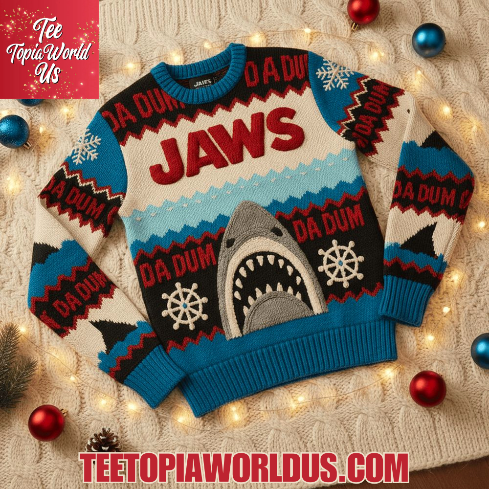 Jaws Christmas Ugly Sweater Jaws Christmas Ugly Sweater
