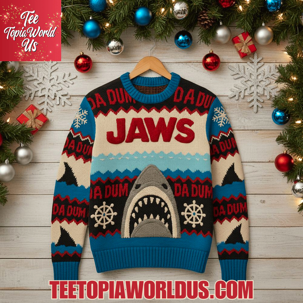 Jaws Christmas Ugly Sweater Jaws Christmas Ugly Sweater