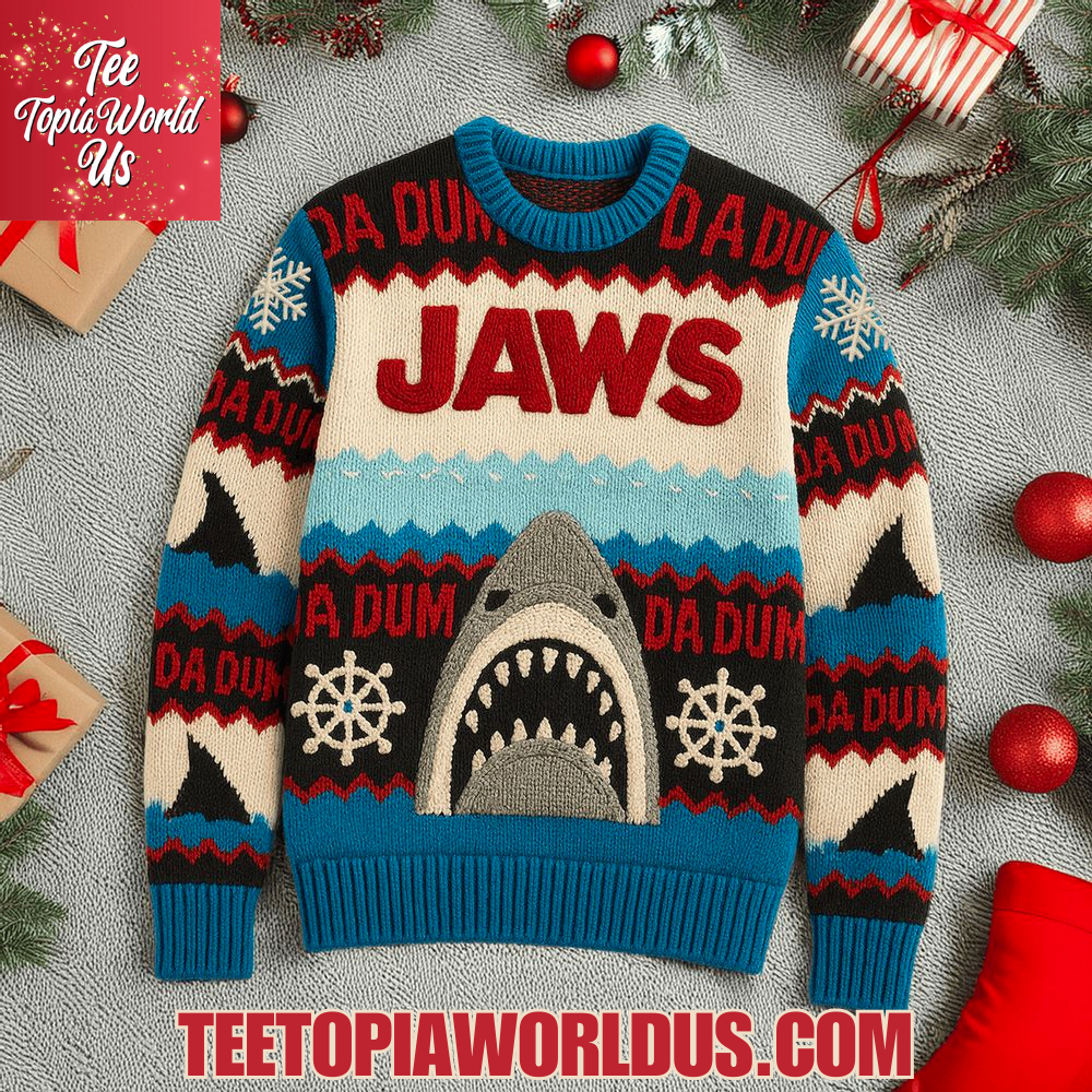 Jaws Christmas Ugly Sweater Jaws Christmas Ugly Sweater