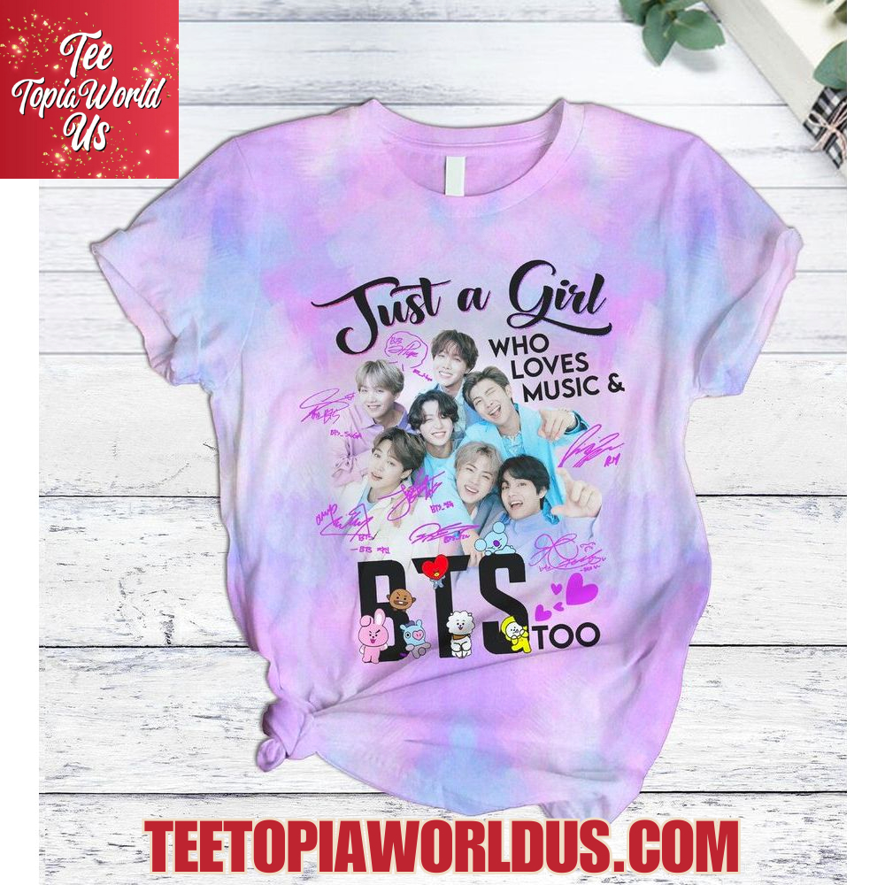 Just A Girl Who Loves Music & BTS Too Pajamas Set Just A Girl Who Loves Music & BTS Too Pajamas Set