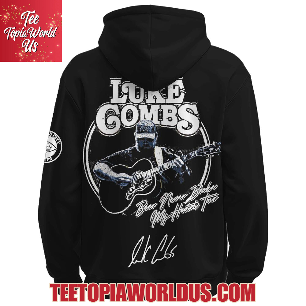 Kansas City Chiefs x Luke Combs Beer Never Broke My Heart Tour 2025 Hoodie Kansas City Chiefs x Luke Combs Beer Never Broke My Heart Tour 2025 Hoodie